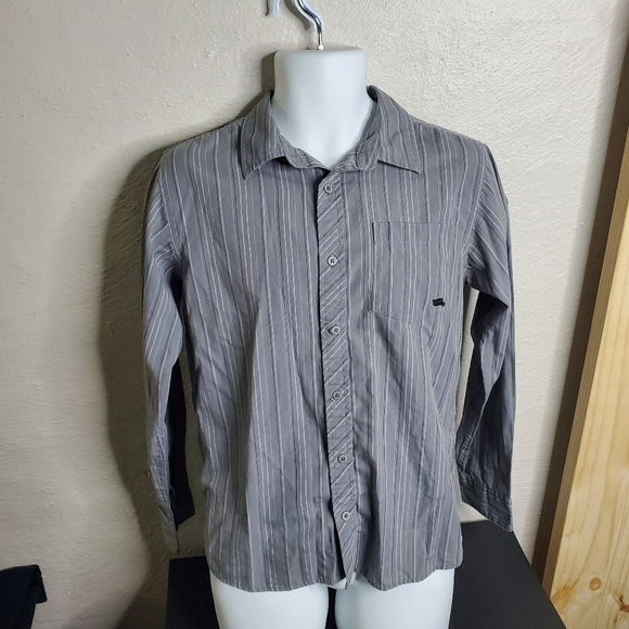 Tony Hawk Button Front Shirt Boys XL Casual Long Sleeve Cotton Grey - Picture 11 of 11